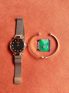 【送料無料】 腕時計 クォーツ ゴールドバッテリー付き　セット売り