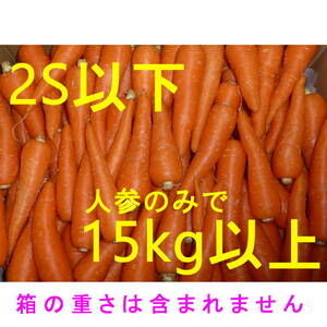 徳島産　ミニサイズ（2S以下）人参「彩誉」15kg以上　ハウス栽培　ジュース用