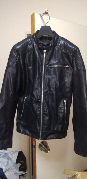 送料無料 国内 正規 ザラ マン シンシテック シングル ライダース レザー ジャケット S 黒 ZARA MAN riders leather JACKET ダブル