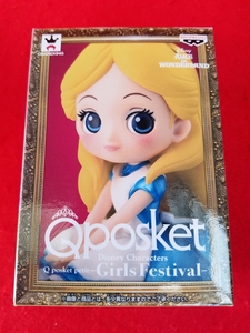 ディズニー Qposket petit Girls Festival アリス 単品　フィギュア ディズニープリンセス 　Disney