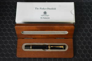 うぶ品　PARKER パーカー　The Parker Duofold Centennial　デュオフォールド センテニアル　万年筆　ペン先18K、750刻印　ケース付　