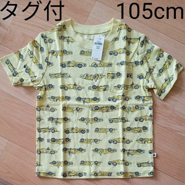 定価1690円　105cm　GAP　ギャップ　ベビーギャップ　半袖Tシャツ 半袖 Tシャツ　黄色　イエロー　車柄　総柄