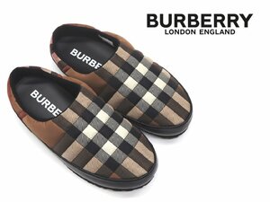 11万新品◆41=26㎝◆BURBERRYバーバリーチェックスリッポン1円