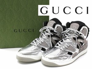 17万新品◆8=27cm◆GUCCI グッチGG「GINZA CALF」ハイカットスニーカー1円