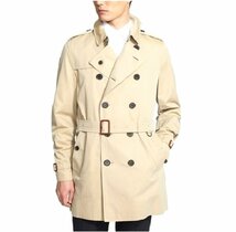 28万新品◆52=XL◆バーバリージャパン◆BURBERRY 肩章付き正統派コットントレンチコート『Britton』ベージュ 1円_画像2