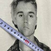 Wm135 公式 JUSTIN BIEBER ジャスティンビーバー "WHAT DO YOU MEAN?" 半袖 Tシャツ ツアーT プリントT 白 メンズ_画像6