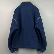 Wm200 USA製 90s Columbia コロンビア フリースジャケット ジップアップ ハイネック ロゴ刺繍 ネイビー 紺 メンズ ゆったり_画像2