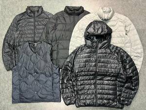 Wm185. bargain! 5 point set! UNIQLO Uniqlo Ultra light down jacket * the best Zip up light weight men's L