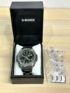 [3709] 稼働品 CASIO カシオ G-SHOCK Gショック Gスチール GST-W110D ソーラー メンズ 腕時計 中古