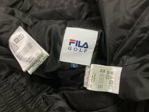 ★FILA GOLF フィラゴルフ★ 総柄 ロゴプリント L 中綿 防寒 防風 セットアップ 上下セット ジャケット パンツ 黒 ブラック 激安 格安_画像10