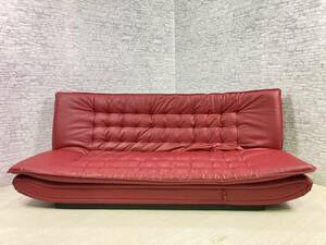 * red leather *NITORInitoliN shield lock 3 seater . sofa three seater . sofa bed reclining sofa popular super-discount Osaka imitation leather leather sofa 