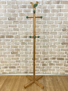 * paul (pole) hanger * 138cm coat hanger wooden paul (pole) stand hanger paul (pole) super-discount cheap Osaka receipt possible 