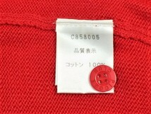 ★PICONE CLUB/ピッコーネ クラブ ベスト レディース ゴルフ ワンポイント 刺繍　レッド コットン★状態良★送料無料_画像8