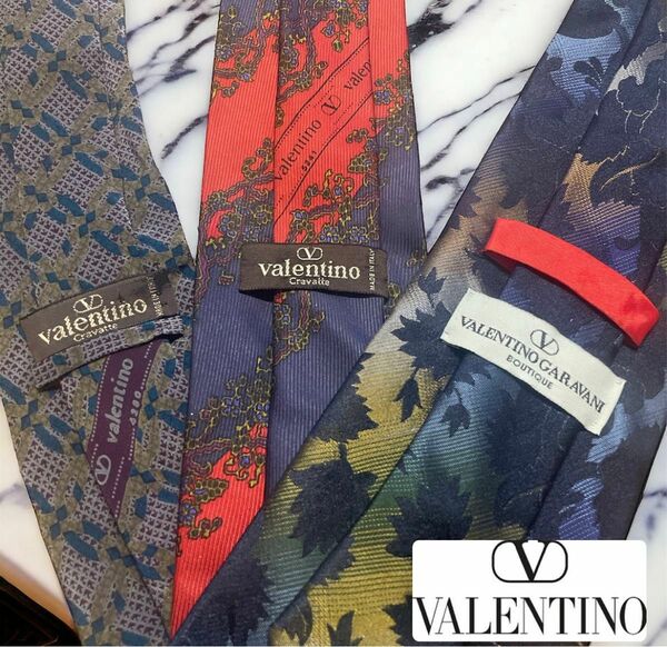 【VALENTINO】バレンチノ ネクタイ シルク 美品 3点 人気ブランド