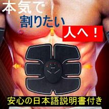 送料無料 EMS 腹筋ベルト シックスパック 腹筋パッド ダイエット インナーマッスル 筋トレで肉体改造 腹筋マシーン 日本語説明書付き_画像1