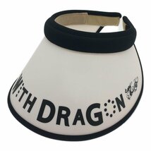 coco★ダンスウィズドラゴン★DANCE WITH DRAGON★クリップサンバイザー★白×黒★中古※レターパックプラス発送可★86767_画像1