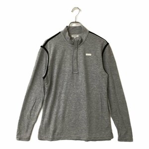 coco* black & white * long sleeve half Zip cut and sewn * gray *LL* large size * used * letter pack post service plus shipping possible *87178