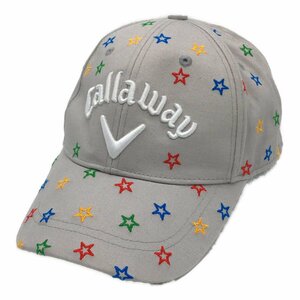 coco★キャロウェイ★Callaway★キャップ★グレー★スターパターン★星柄★フリー★中古※レターパックプラス発送可★87064