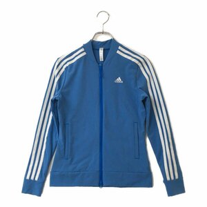 coco★アディダス★adidas★ダブルジップアウター★シンプル★ブライトブルー★水色★M★中古※レターパックプラス発送可★87413