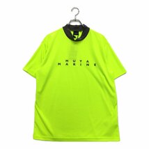 coco★新品★ムータマリン★muta★半袖モックネックシャツ★ロゴプリント★イエロー★7(XL)★大きい※レターパックプラス発送可★88144_画像1