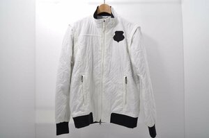 coco* Kappa *Kappa* long sleeve double Zip blouson * with cotton * the best * white * white *L*USED* letter pack post service plus shipping possible *85345