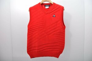 coco* Le Coq *V neck cotton the best * red * red *M* used * letter pack post service plus shipping possible *75345