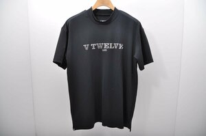 coco★ヴィトゥエルブ ラックス★V TWELVE LUX★V12★半袖モックネックシャツ★黒★ブラック★L★中古※ネコパケ発送可★76466