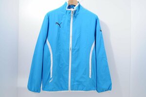 coco* Puma *PUMA* long sleeve full Zip blouson * thin * mesh lining * light blue *L*USED* letter pack post service plus shipping possible *60986