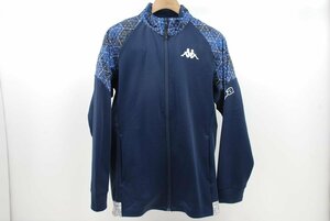 coco* Kappa *Kappa* long sleeve jersey / jersey material / full Zip / reverse side warm * navy blue *L*USED* letter pack post service plus shipping possible *84291