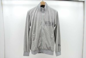 coco* Dance With Dragon * long sleeve double Zip blouson * velour * gray *3(L)*USED* letter pack post service plus shipping possible *85419