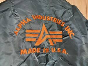 ALPHA INDUSTRIES アルファ インダストリーズ MA-1 XLサイズ USA製 刺繍 ビンテージ