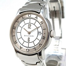 ブルガリ ソロテンポ ST29S レディース 腕時計 SS 白文字盤 クォーツ 二針 時計 BVLGARI デイト hgs82_画像3