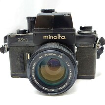 ミノルタ X-1 レンズセット MC ROKKOR-PG 1:1.4 f=50mm カメラ ブラックボディ 現状 MINOLTA フィルムカメラ マニュアルフォーカス hgs45_画像1