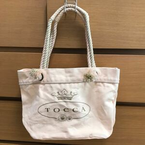 【中古】TOCCA トッカ　トートバッグ ピンク オンワード