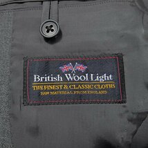 新品 スーツカンパニー British Wool Light トロピカル ジャケット AB7(やや幅広LL) 灰 【J47737】 春夏 ブレザー メンズ 英国羊毛 軽量_画像9