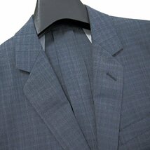 新品 スーツカンパニー SOLOTEX DRY 春夏 ウール スーツ A7 (LL) 青 灰 【J47764】 180-6D メンズ COMMUTECH セットアップ_画像4