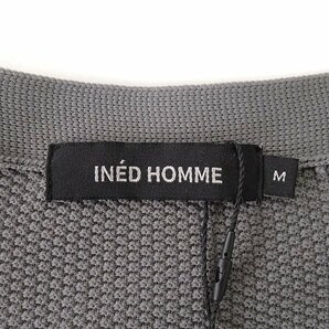 新品 イネドオム 立体編み Vネック ニット カーディガン M 灰 【I46833】 INED HOMME 春夏 メンズ セーター サマー ビッグシルエットの画像8