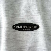 新品 ミチコロンドン 春秋 スウェット ハーフジップ トレーナー M 白 【ML9W-R351_LGA】 MICHIKO LONDON KOSHINO メンズ ロゴ ワッペン_画像5