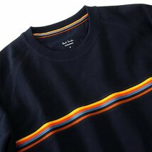 新品 ポールスミス アーティストストライプ 裏毛 スウェット トレーナー LL 紺 【I44118】 Paul Smith メンズ ジャージー ストレッチ_画像2