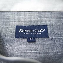 新品 シェルティークラブ 24SS コットン リネン マリンシャツ L 灰 【SH1441104_97】 Sheltie Club 春夏 メンズ シェットランド 長袖_画像10