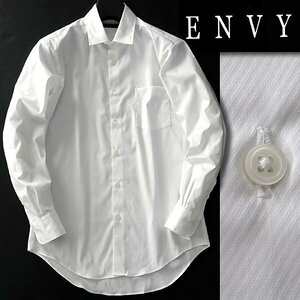 新品 山喜 エンビオム レジメンタル ファインクロス ストレッチ ドレス シャツ L 白 【HJD559_4】 ENVY HOMME メンズ 長袖 イージーケア