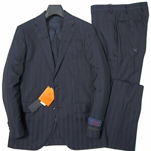  new goods Hill ton Britain cloth Super160's wool stripe suit A5 (M) navy blue [J51550] JOHN CAVENDISH spring summer men's Ben bell g