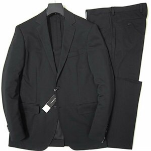 新品 スーツカンパニー 春夏 ストレッチ ジャージー スーツ AB5 (幅広M) 黒 【J60021】 メンズ ジャケット パンツ ウォッシャブル サマー