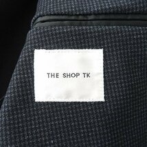 新品 タケオキクチ 2WAY ストレッチ ウォッシャブル ジャージー ジャケット XL 千鳥 紺 【J59140】 THE SHOP TK ブレザー メンズ_画像9