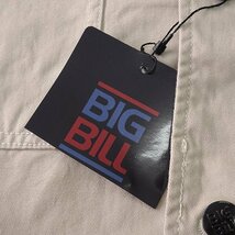 新品 BIG BILL ビッグビル 春夏 ノーカラー カバーオール ジャケット M 【J45695】 メンズ ブルゾン 製品洗い コットン ツイル_画像8