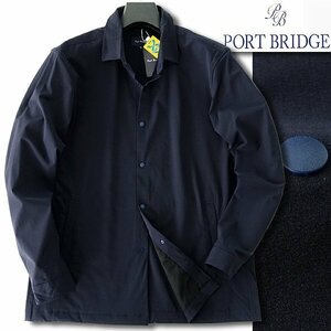 新品 ポートブリッジ ストレッチ コーチ シャツ ジャケット L 紺 【BPE870_540】 Port Bridge ブルゾン メンズ カジュアル