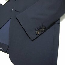 新品 スーツカンパニー 春夏 シルク ウール混 サマー スーツ A3 (XS) 紺 【J46967】 160-6D メンズ ジャケット スラックス ノータック_画像5