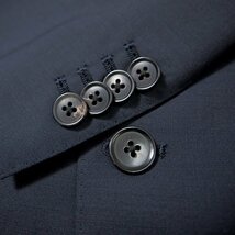 新品 スーツカンパニー 春夏 シルク ウール混 サマー スーツ A3 (XS) 紺 【J46967】 160-6D メンズ ジャケット スラックス ノータック_画像9
