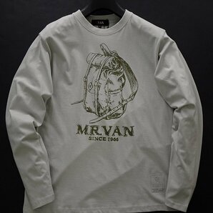 新品 ミスターヴァン 24年春夏 リュックサック プリント カットソー M 【va1741052_96】 MR.VAN メンズ 長袖 Tシャツ ロンT アウトドアの画像1