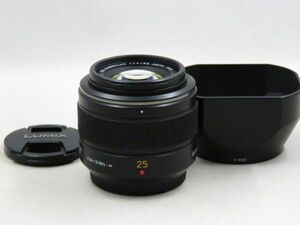 [21809V1]★超極上美品★Panasonic LUMIX DG SUMMILUX 25mm F1.4 ASPH フード付き